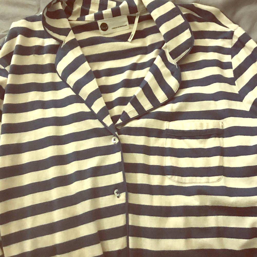 Cotton strip blazer/ cardigan